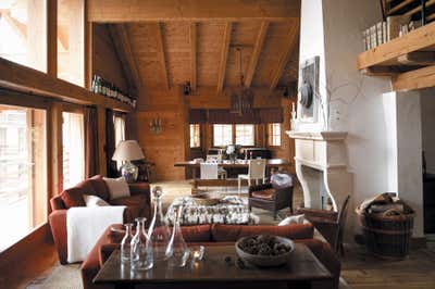  Rustic Vacation Home Living Room. SWISS CHALET by Marion Lichtig.
