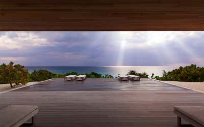  Beach Style Modern Beach House Patio and Deck. House on a Dune by Oppenheim Architecture + Design.