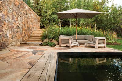 Rustic Vacation Home Patio and Deck. La Muna by Oppenheim Architecture + Design.