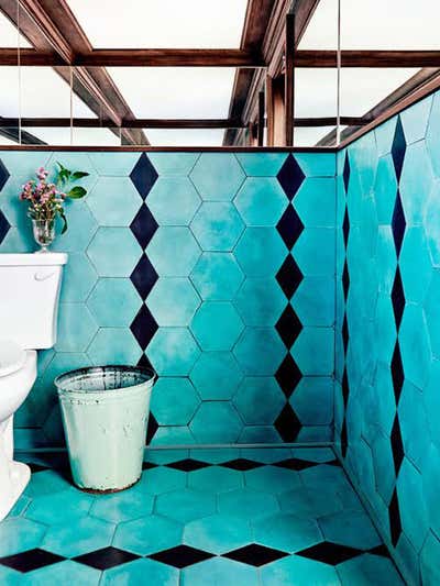 French Restaurant Bathroom. Petit Trois by Estee Stanley Design .