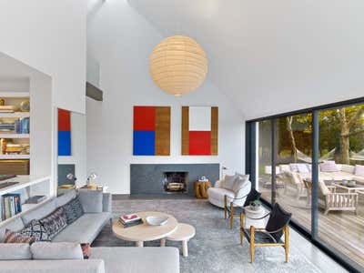Modern Living Room. Accabonac House by Meyer Davis.