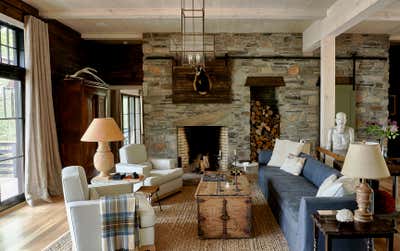  Organic Rustic Country House Living Room. Island House by Meyer Davis.