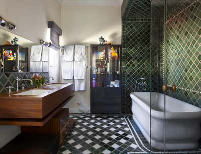  Bohemian Family Home Bathroom. Beverly Hills by Estee Stanley Design .