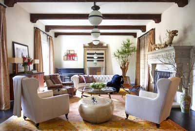  Bohemian Family Home Living Room. Beverly Hills by Estee Stanley Design .