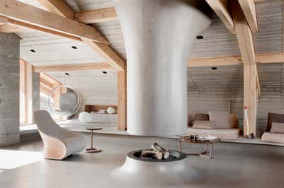  Contemporary Vacation Home Living Room. Transhumance Chalet by Noé Duchaufour-Lawrance.