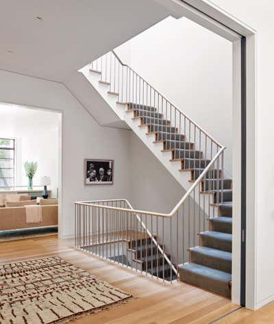  Mid-Century Modern Family Home Entry and Hall. Upper West Side Townhouse by Rees Roberts & Partners.