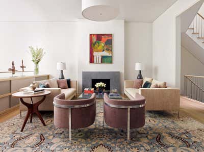  Mid-Century Modern Family Home Living Room. Upper West Side Townhouse by Rees Roberts & Partners.