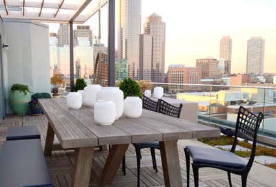 Contemporary Bachelor Pad Patio and Deck. Urban Oasis: a Seaport penthouse by Studio Dykas.