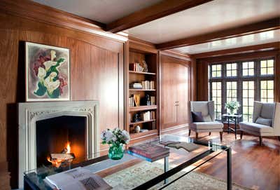  Transitional Family Home Office and Study. Old World: a Chestnut Hill estate by Studio Dykas.