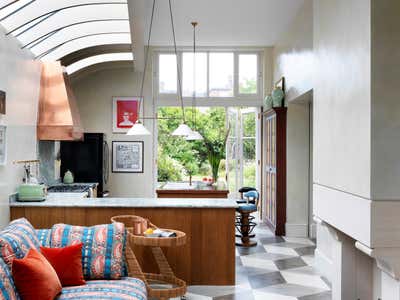  Eclectic Family Home Kitchen. A West London House by Beata Heuman Ltd.