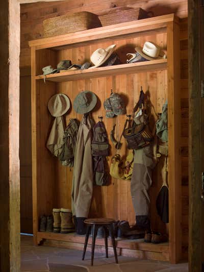 Traditional Storage Room and Closet. Sun Valley Mountain Retreat by Suzanne Rheinstein & Associates.