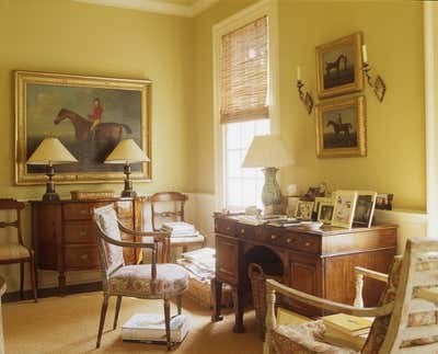  Traditional Family Home Office and Study. Horse Country Classic by Suzanne Rheinstein & Associates.