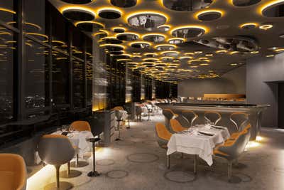 Contemporary Restaurant Dining Room. Ciel de Paris by Noé Duchaufour-Lawrance.