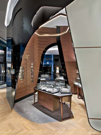 Contemporary Retail Office and Study. Montblanc Hamburg NW Flagship  by Noé Duchaufour-Lawrance.