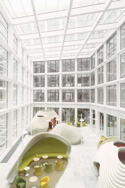  Contemporary Office Entry and Hall. #Cloud Business Center Lounge by Noé Duchaufour-Lawrance.