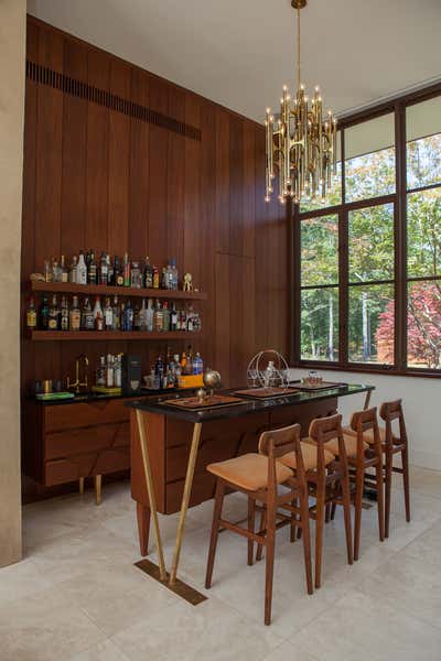  Modern Family Home Bar and Game Room. House on 20 Acres by Michael Haverland Architect.