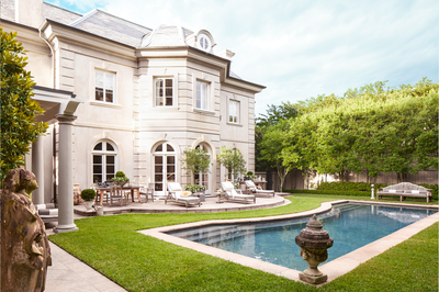  French Family Home Exterior. Neoclassical Collection by Tara Shaw Design.