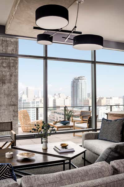  Transitional Living Room. DTLA Loft by Jeff Andrews - Design.