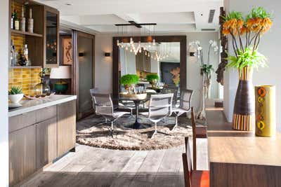  Transitional Apartment Dining Room. Doheny Condo  by Jeff Andrews - Design.