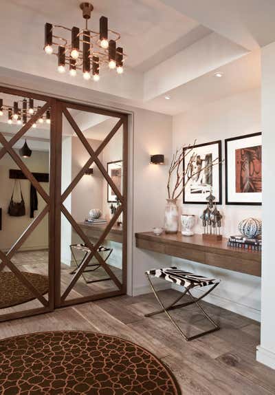  Transitional Apartment Entry and Hall. Doheny Condo  by Jeff Andrews - Design.