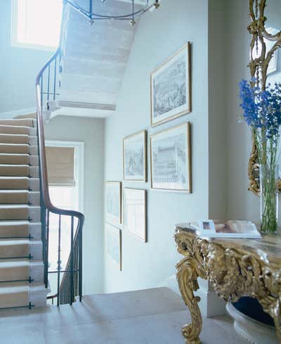 Traditional Family Home Entry and Hall. London Townhouse  by Timothy Whealon Inc..