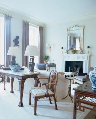  Traditional Family Home Living Room. London Townhouse  by Timothy Whealon Inc..