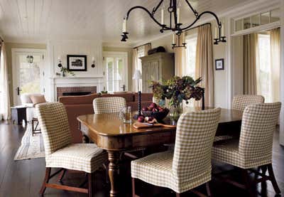 Transitional Country House Dining Room. Connecticut Country House by Timothy Whealon Inc..
