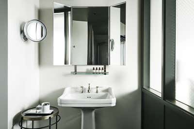  Mid-Century Modern Hotel Bathroom. The Robey by Nicolas Schuybroek Architects.
