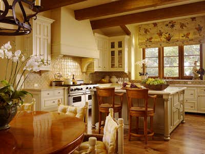  Mediterranean Family Home Kitchen. Carmel Valley Residence by Tucker & Marks.