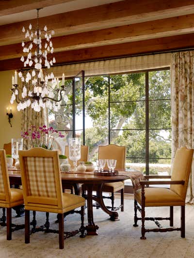  Mediterranean Traditional Family Home Dining Room. Carmel Valley Residence by Tucker & Marks.
