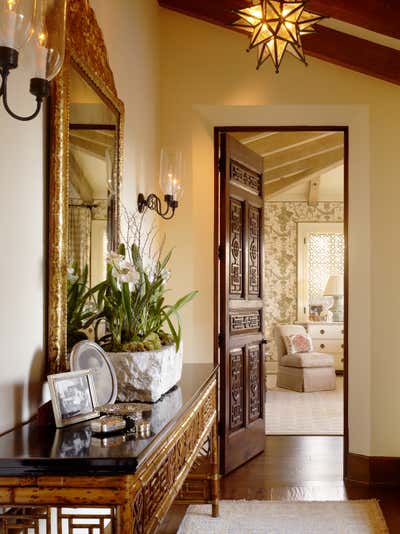  Mediterranean Family Home Entry and Hall. Carmel Valley Residence by Tucker & Marks.