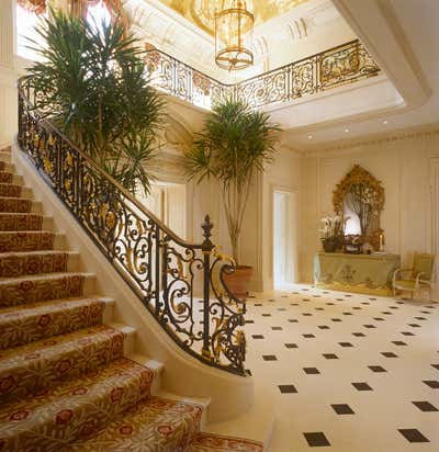 French Family Home Entry and Hall. Long Island Residence by Brian J. McCarthy Inc..