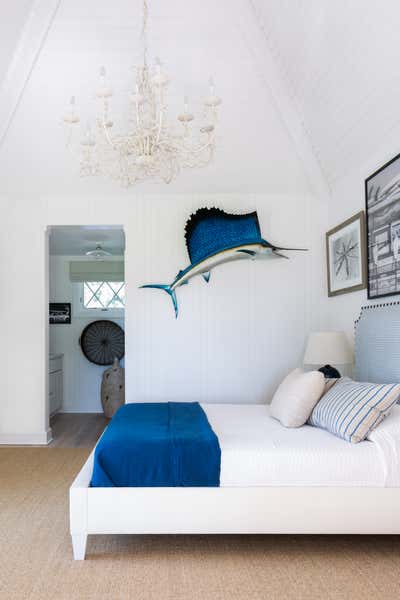  Beach Style Beach House Bedroom. Pool House by Huniford Design Studio.
