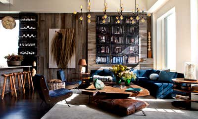 Transitional Living Room. Bond Street by Huniford Design Studio.