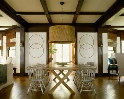  Transitional Vacation Home Dining Room. Fairyland Island by Huniford Design Studio.
