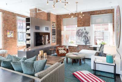  Industrial Apartment Living Room. SOHO LOFT by Drew McGukin Interiors.