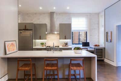  Transitional Family Home Kitchen. East Village Brownstone by Drew McGukin Interiors.