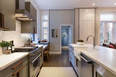  Transitional Family Home Kitchen. East Village Brownstone by Drew McGukin Interiors.