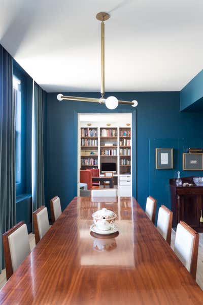  Transitional Apartment Dining Room. CHELSEA PENTHOUSE by Drew McGukin Interiors.