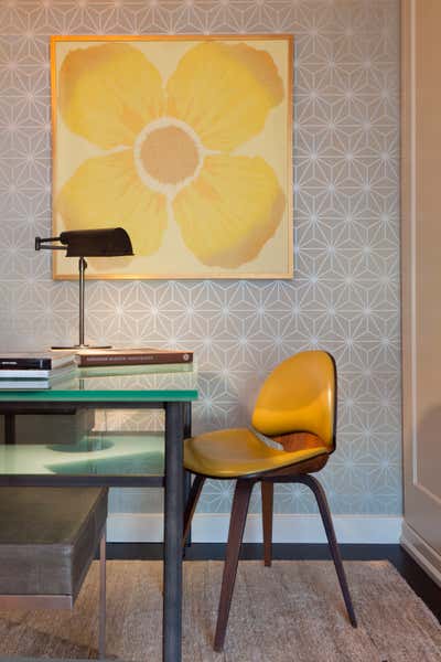  Transitional Apartment Office and Study. CHELSEA HIGH RISE by Drew McGukin Interiors.