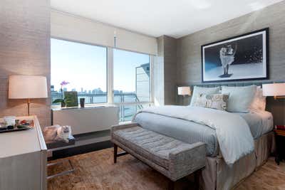 Transitional Apartment Bedroom. CHELSEA HIGH RISE by Drew McGukin Interiors.