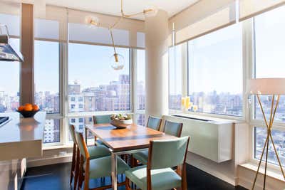  Transitional Apartment Dining Room. CHELSEA HIGH RISE by Drew McGukin Interiors.