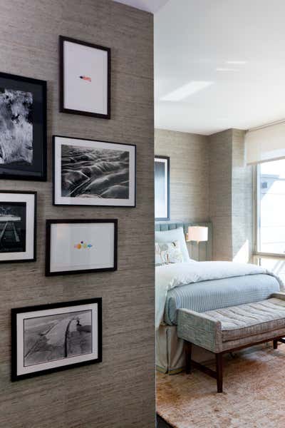 Transitional Apartment Bedroom. CHELSEA HIGH RISE by Drew McGukin Interiors.