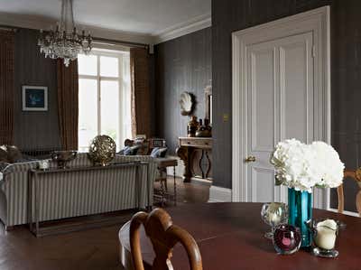  British Colonial Regency Family Home Dining Room. Notting Hill by Godrich Interiors.