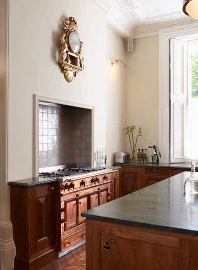  British Colonial Regency Family Home Kitchen. Notting Hill by Godrich Interiors.