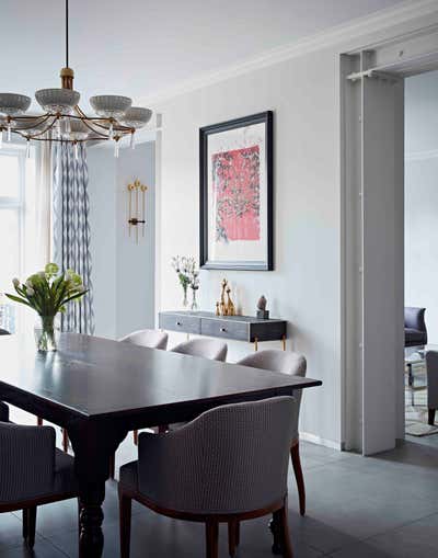  Mid-Century Modern Family Home Dining Room. Chelsea by Godrich Interiors.