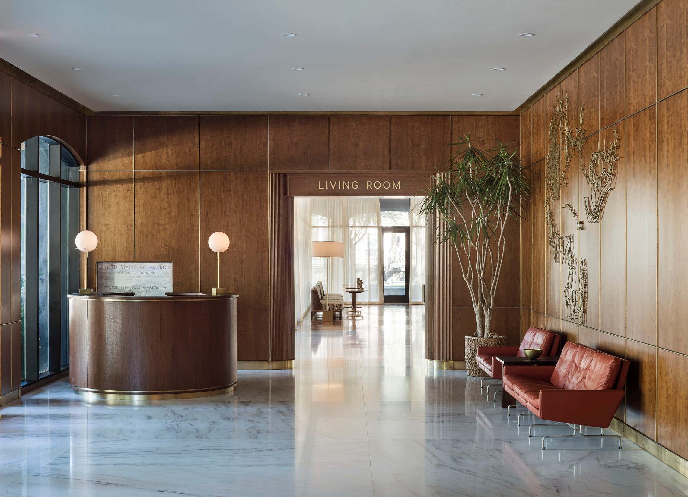 Mid-Century Modern Lobby and Reception