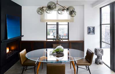 Modern Apartment Dining Room. Gramercy Park Penthouse by Fox-Nahem Associates.