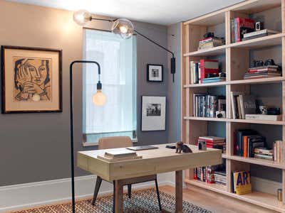 Mid-Century Modern Office and Study. Upper West Side 4 Bedroom Apartment  by 2Michaels.