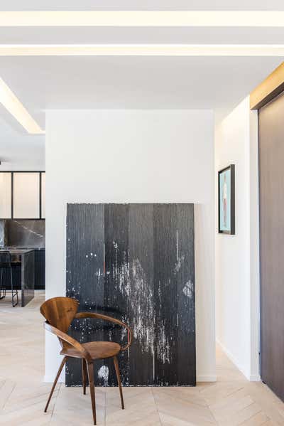  Contemporary Apartment Entry and Hall. Avenue de Tourville by Isabelle Stanislas Architecture.